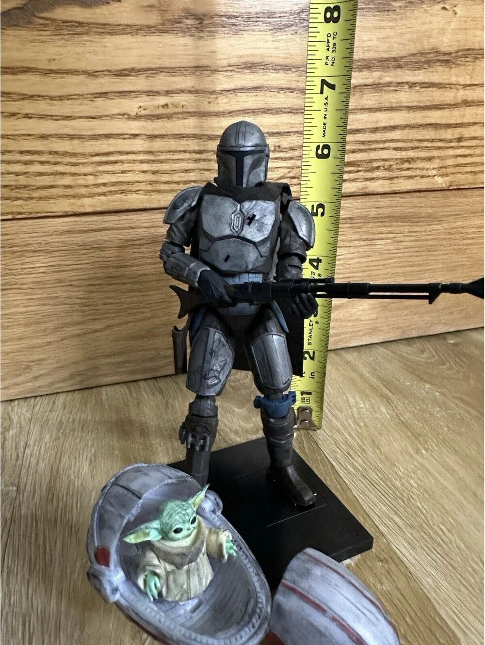 STAR WARS The Mandalorian Baby Yoda WEATHERED BUILT Bandai Model Kit 1/12 Scale